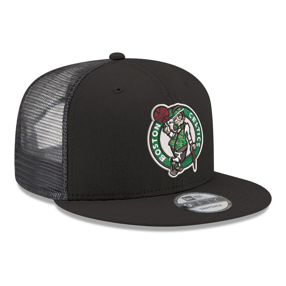 Black Boston Celtics Core Logo Meshback 9FIFTY Snapback Hat | NBA