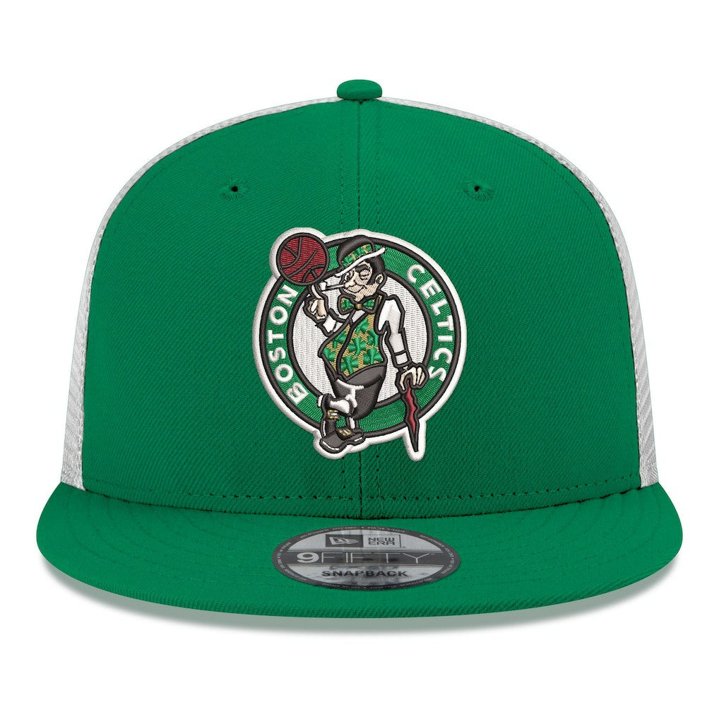 Kelly Green Boston Celtics Core Logo Meshback 9FIFTY Snapback Hat | NBA