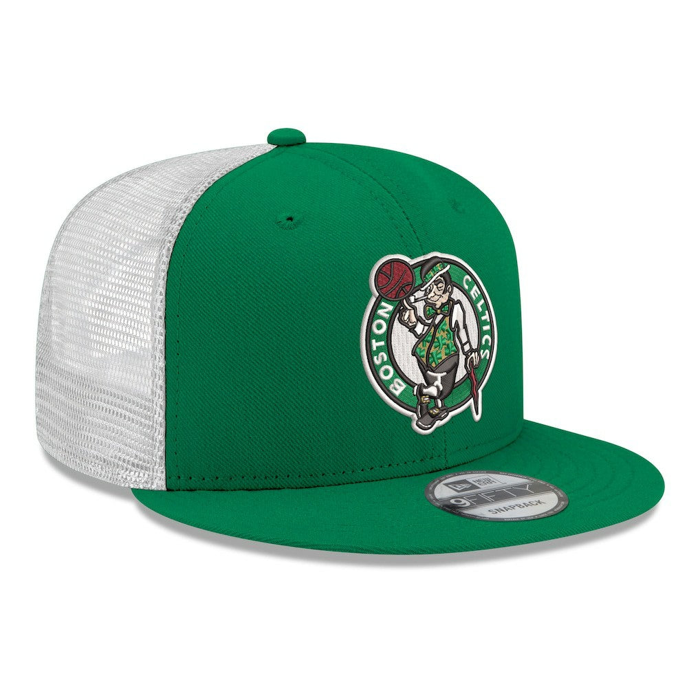 Kelly Green Boston Celtics Core Logo Meshback 9FIFTY Snapback Hat | NBA
