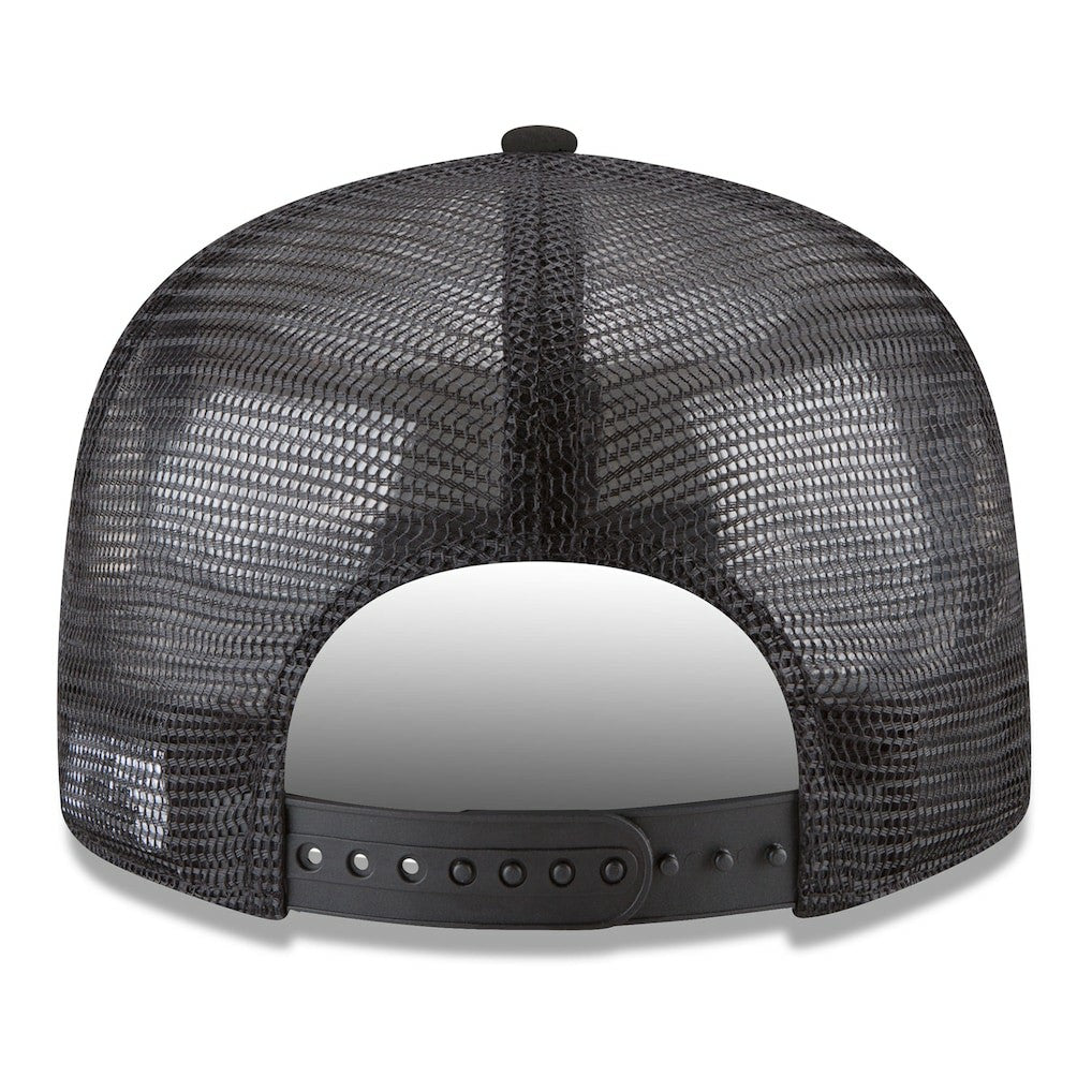 Black Brooklyn Nets Core Logo Meshback 9FIFTY Snapback Hat | NBA