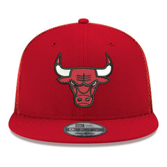 Red Chicago Bulls Core Logo Meshback 9FIFTY Snapback Hat | NBA