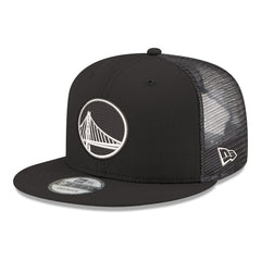 Black Golden State Warriors Core Logo Meshback 9FIFTY Snapback Hat sale | NBA