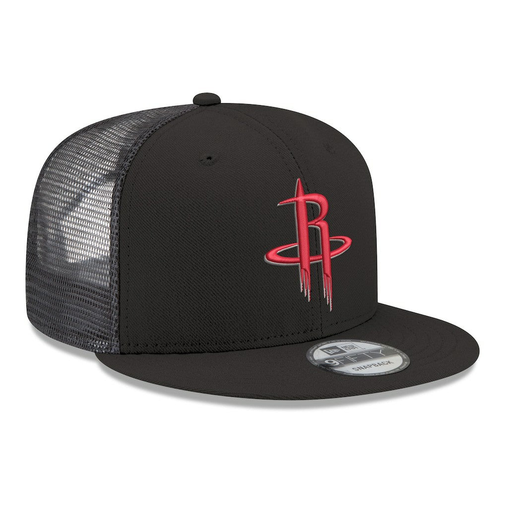 Black Houston Rockets Core Logo Meshback 9FIFTY Snapback Hat sale | NBA