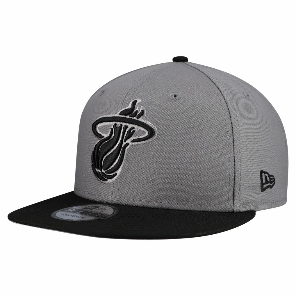 Gray Miami Heat Core Logo Storm Gray Two-Tone 9FIFTY Snapback Hat | NBA