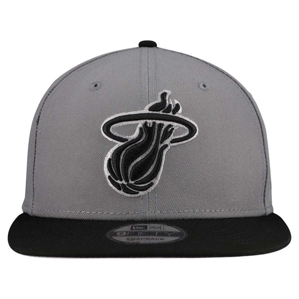 Gray Miami Heat Core Logo Storm Gray Two-Tone 9FIFTY Snapback Hat | NBA