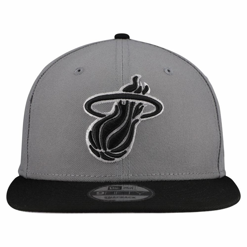 Gray Miami Heat Core Logo Storm Gray Two-Tone 9FIFTY Snapback Hat | NBA