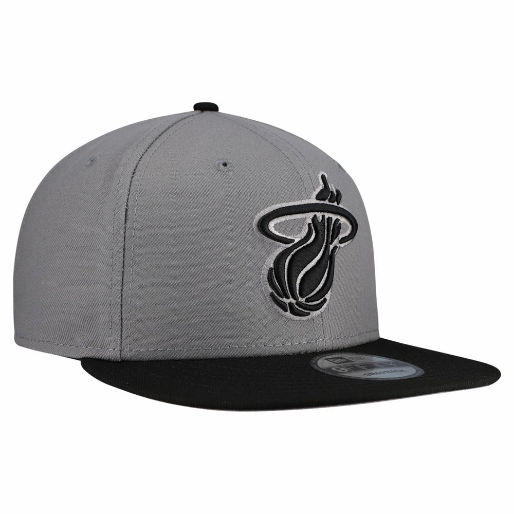 Gray Miami Heat Core Logo Storm Gray Two-Tone 9FIFTY Snapback Hat | NBA
