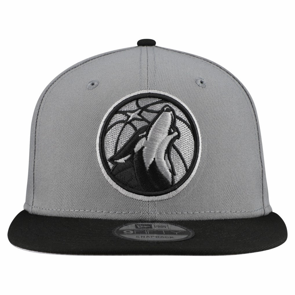 Gray Minnesota Timberwolves Core Logo Storm Gray Two-Tone 9FIFTY Snapback Hat | NBA