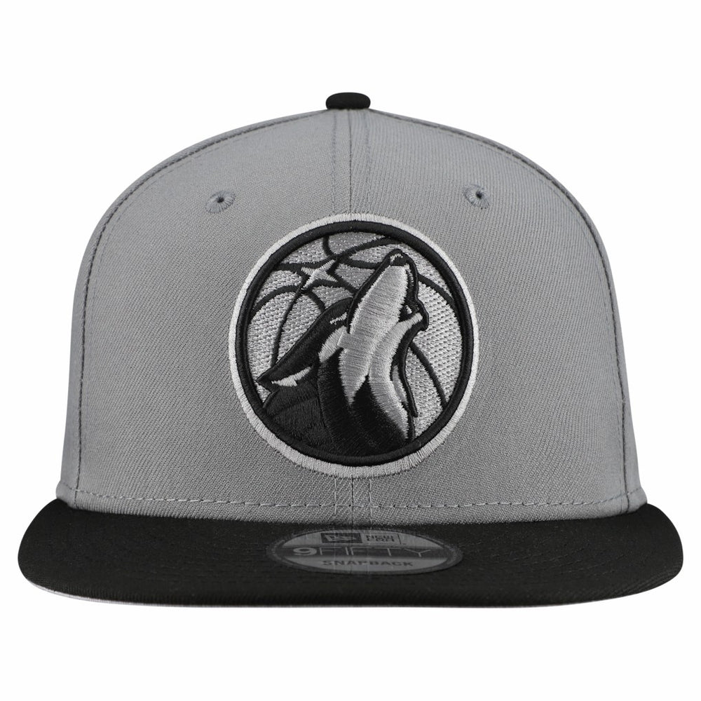 Gray Minnesota Timberwolves Core Logo Storm Gray Two-Tone 9FIFTY Snapback Hat | NBA
