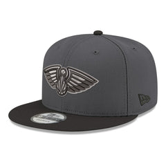 Gray/Black New Orleans Pelicans Logo 2-Tone 9FIFTY Snapback Hat | NBA