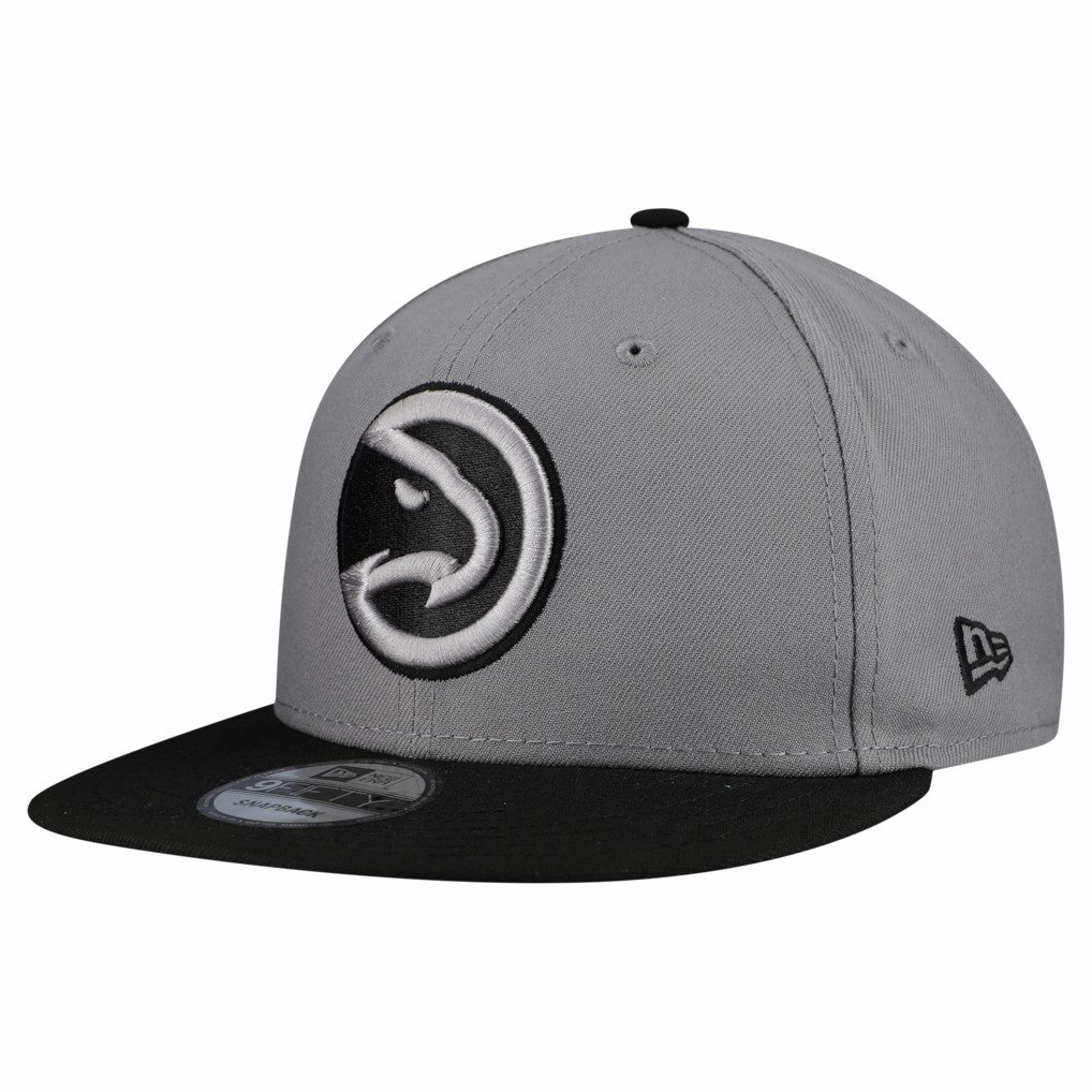 Gray Atlanta Hawks Core Logo Storm Gray Two-Tone 9FIFTY Snapback Hat | NBA