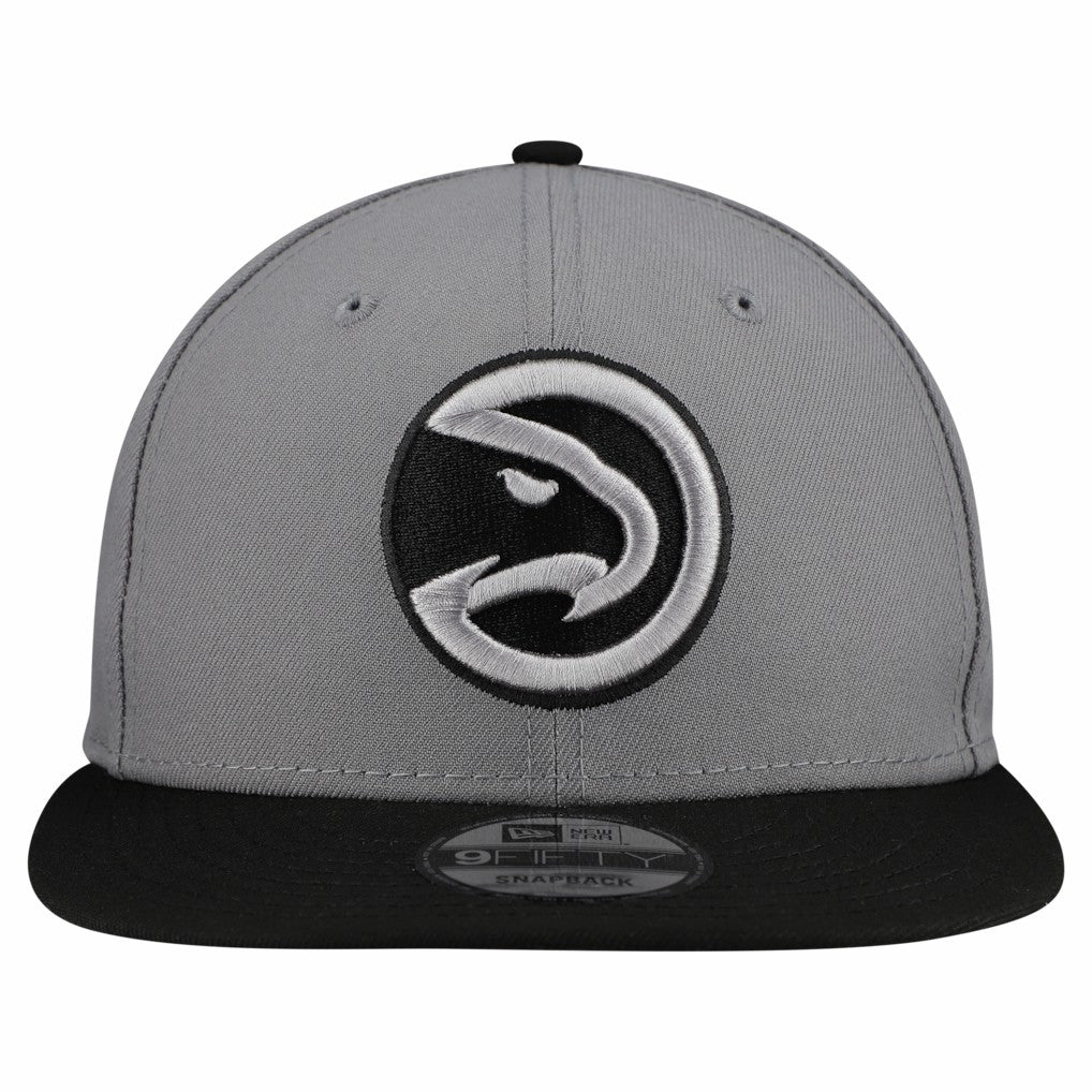 Gray Atlanta Hawks Core Logo Storm Gray Two-Tone 9FIFTY Snapback Hat | NBA