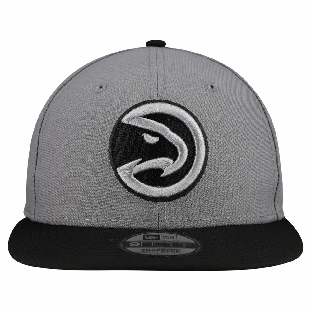 Gray Atlanta Hawks Core Logo Storm Gray Two-Tone 9FIFTY Snapback Hat | NBA