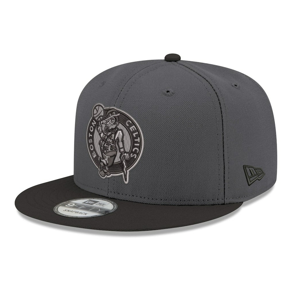 Gray/Black Boston Celtics Logo 2-Tone 9FIFTY Snapback Hat | NBA