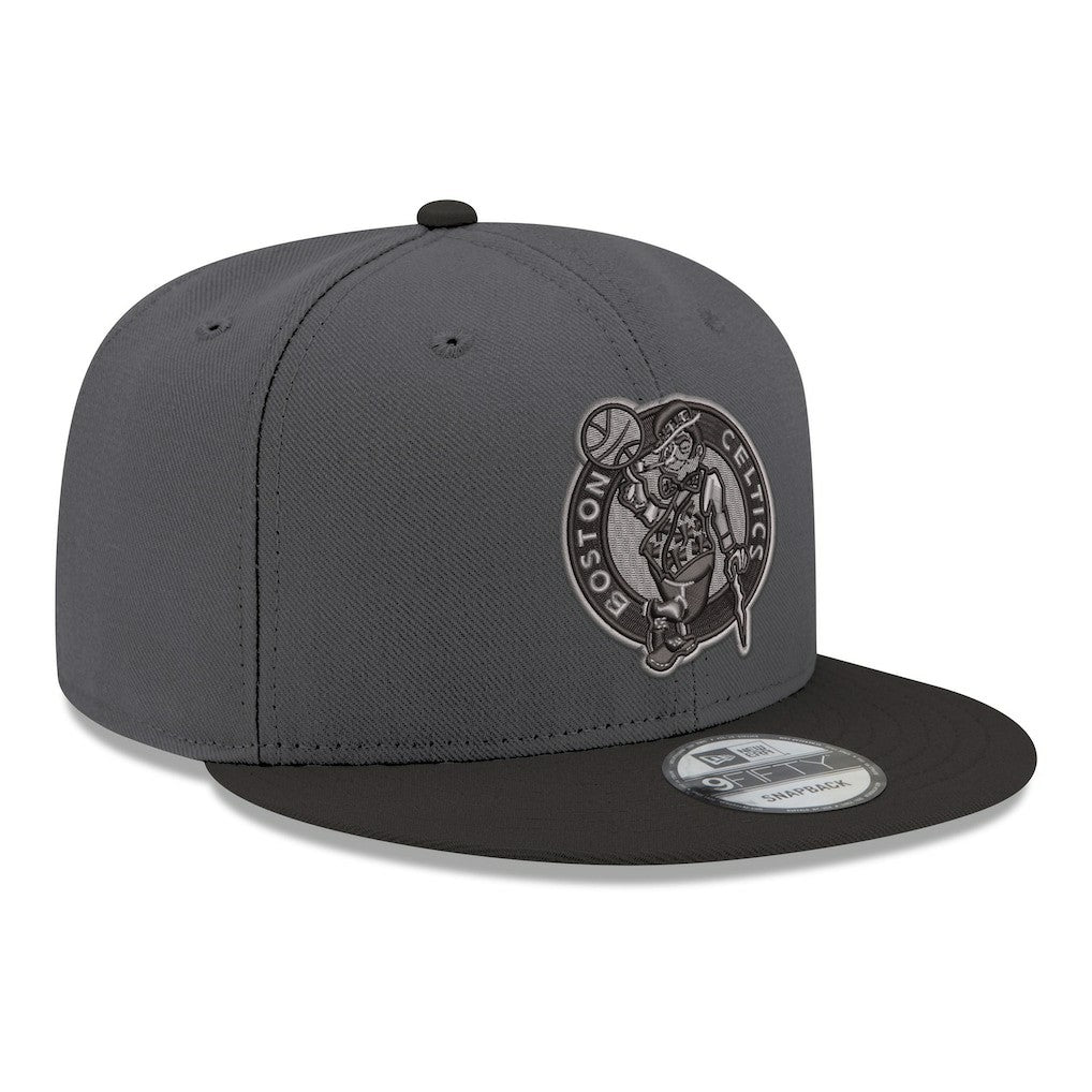 Gray/Black Boston Celtics Logo 2-Tone 9FIFTY Snapback Hat | NBA