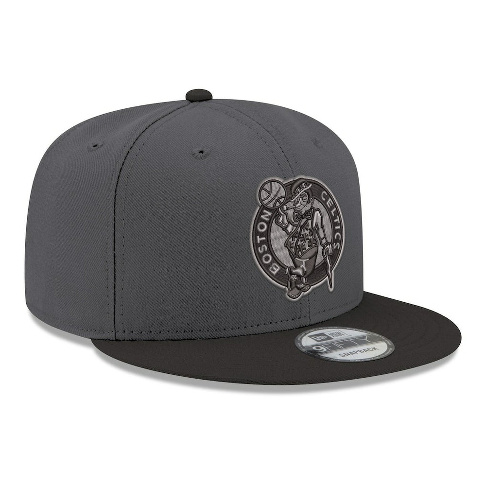 Gray/Black Boston Celtics Logo 2-Tone 9FIFTY Snapback Hat | NBA