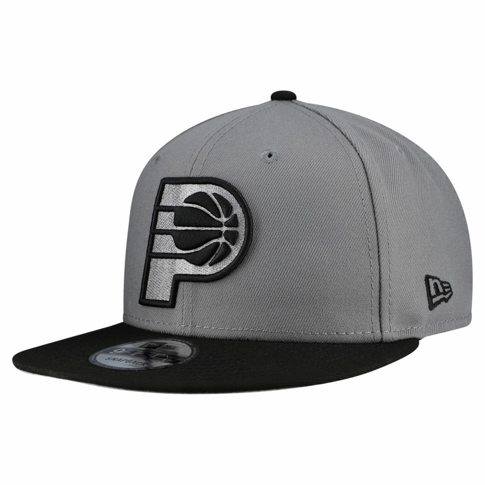 Gray Indiana Pacers Core Logo Storm Gray Two-Tone 9FIFTY Snapback Hat | NBA