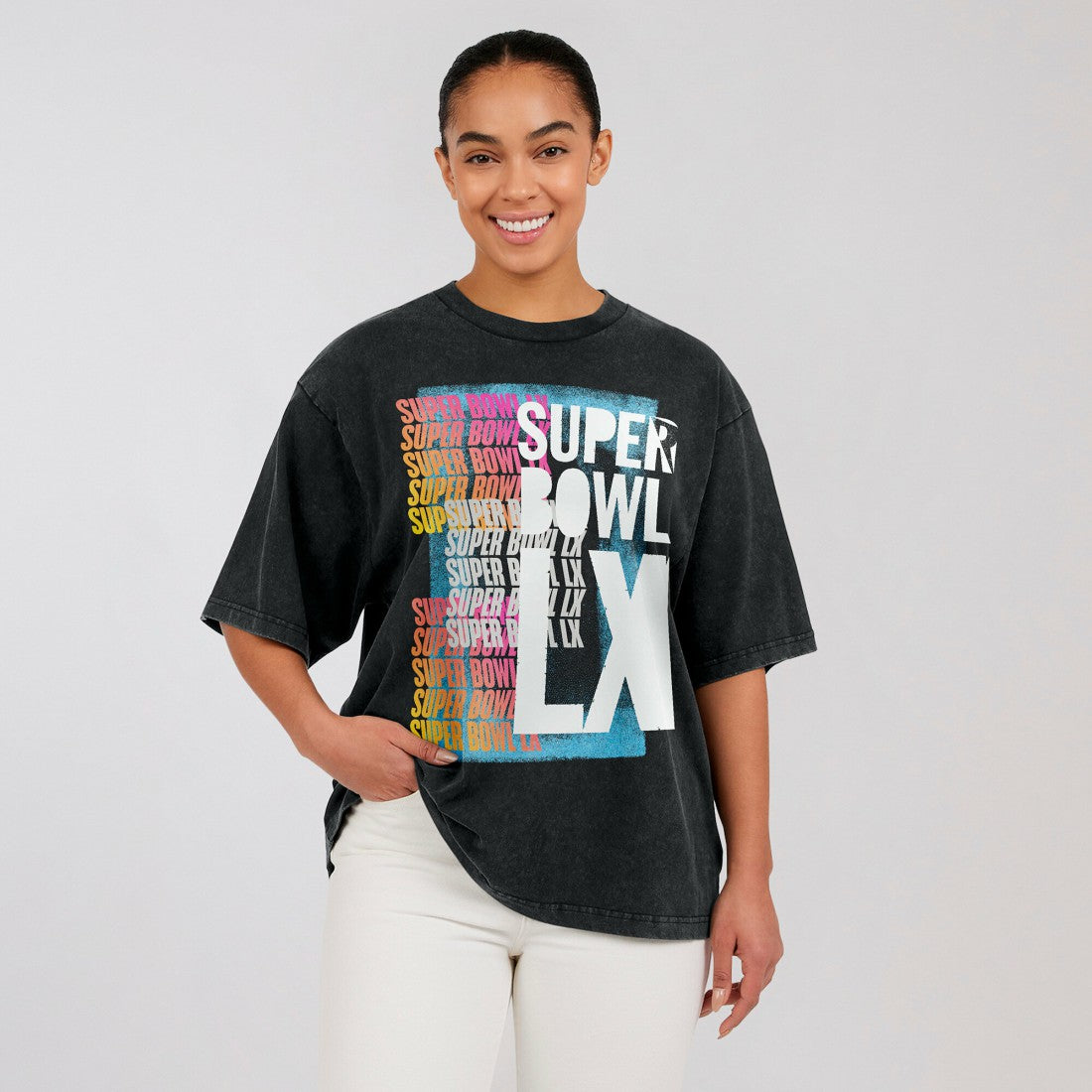 New England Patriots Super Bowl LX WEAR by Erin Andrews Women's Vintage Boyfriend T-Shirt | NFL Hot