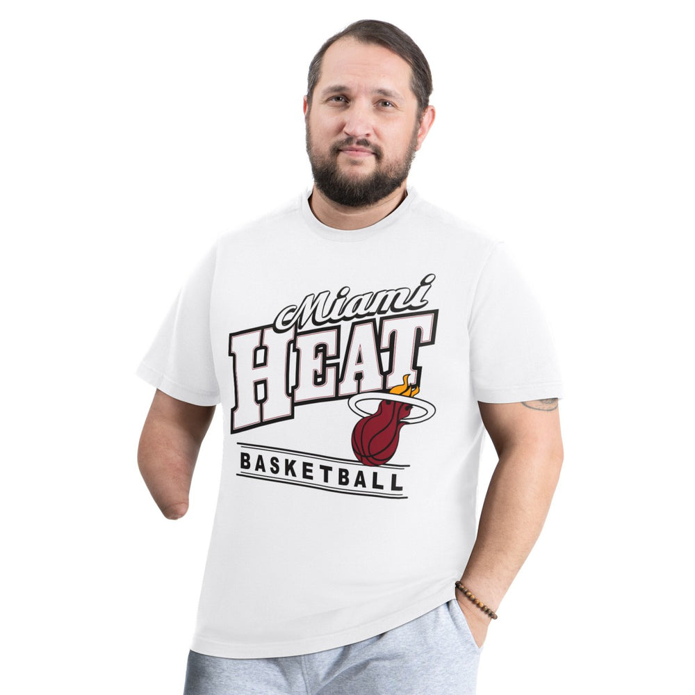 White Miami Heat G-III Sports by Carl Banks Adaptive Headliner T-Shirt | NBA