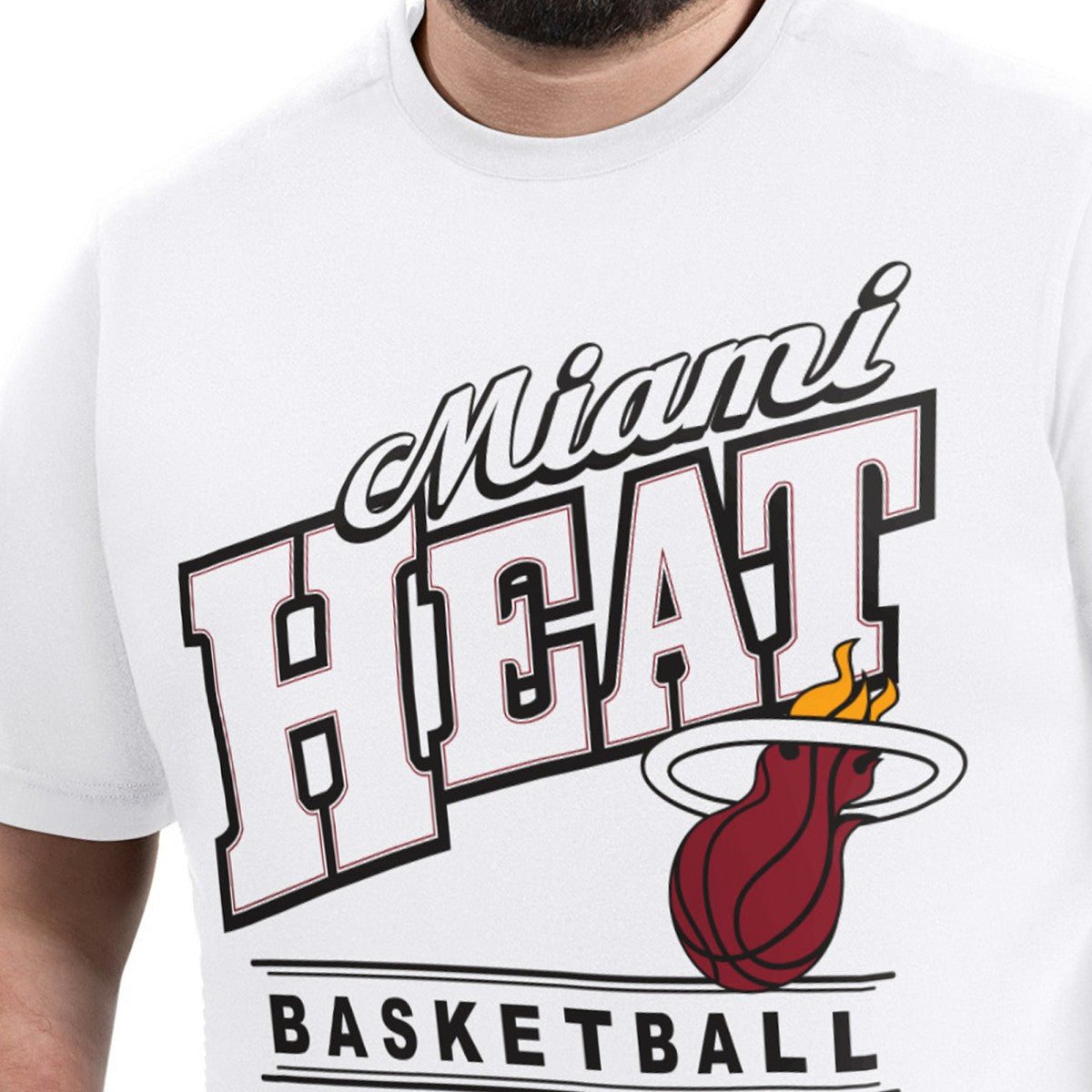 White Miami Heat G-III Sports by Carl Banks Adaptive Headliner T-Shirt | NBA