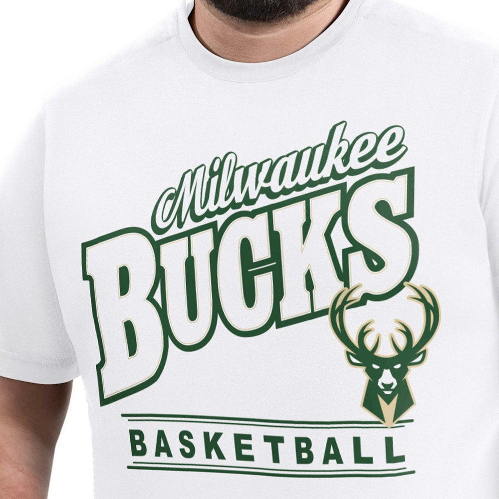 White Milwaukee Bucks G-III Sports by Carl Banks Adaptive Headliner T-Shirt | NBA
