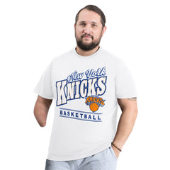 White New York Knicks G-III Sports by Carl Banks Adaptive Headliner T-Shirt | NBA