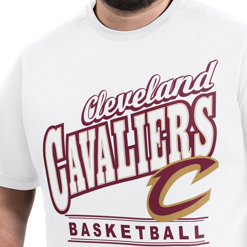 White Cleveland Cavaliers G-III Sports by Carl Banks Adaptive Headliner T-Shirt sale | NBA