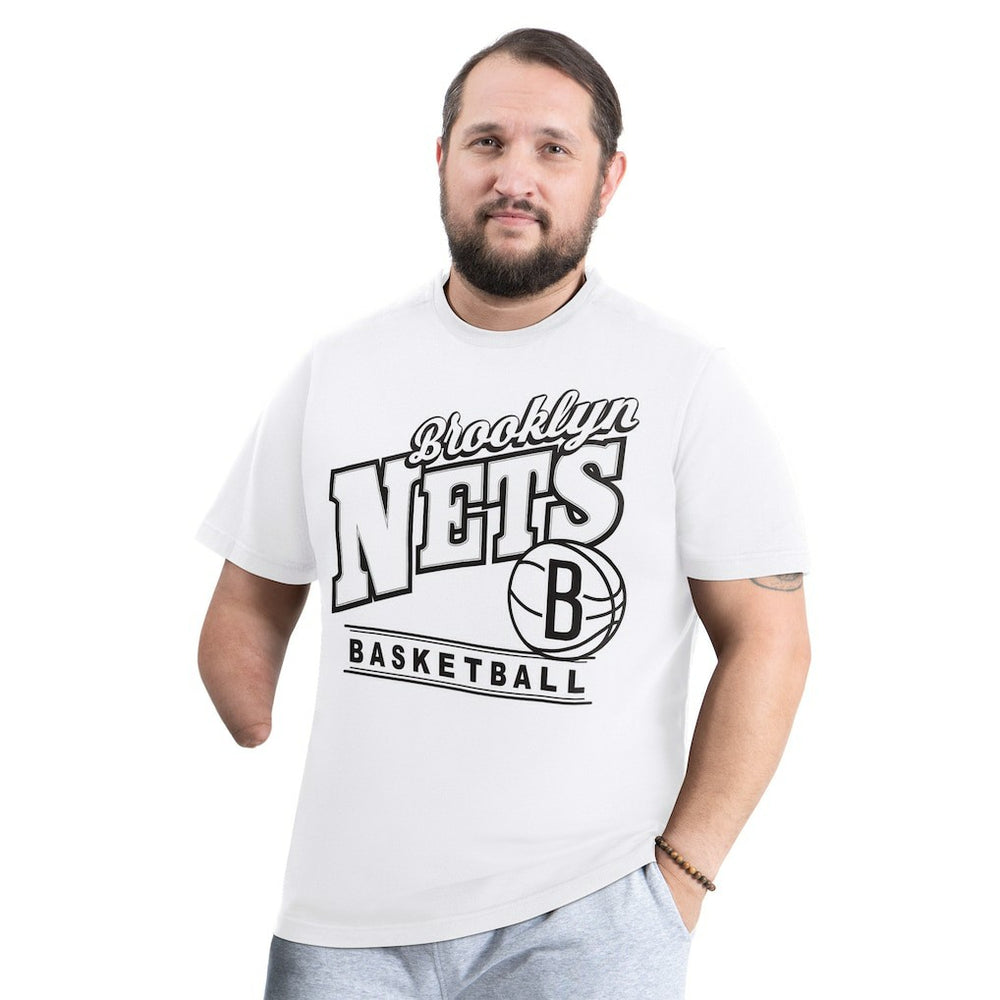 White Brooklyn Nets G-III Sports by Carl Banks Adaptive Headliner T-Shirt | NBA