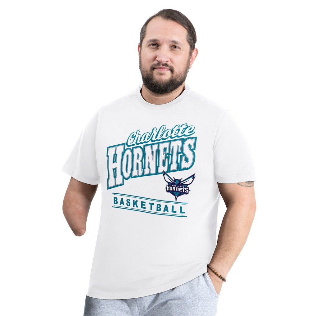 White Charlotte Hornets G-III Sports by Carl Banks Adaptive Headliner T-Shirt | NBA
