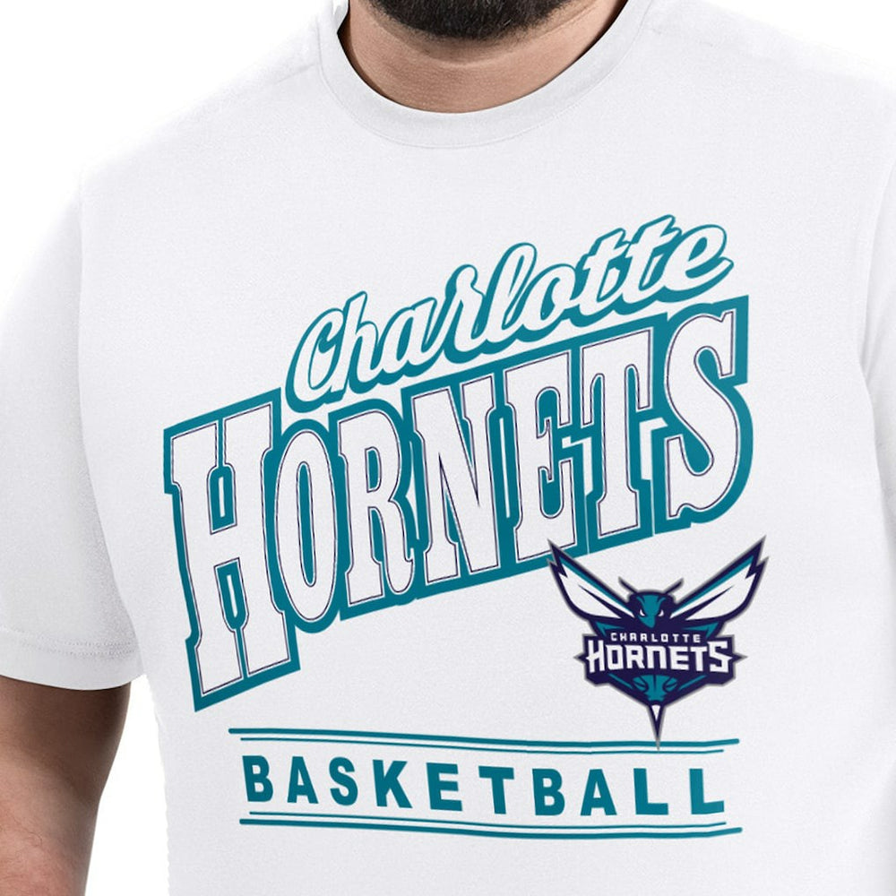 White Charlotte Hornets G-III Sports by Carl Banks Adaptive Headliner T-Shirt | NBA