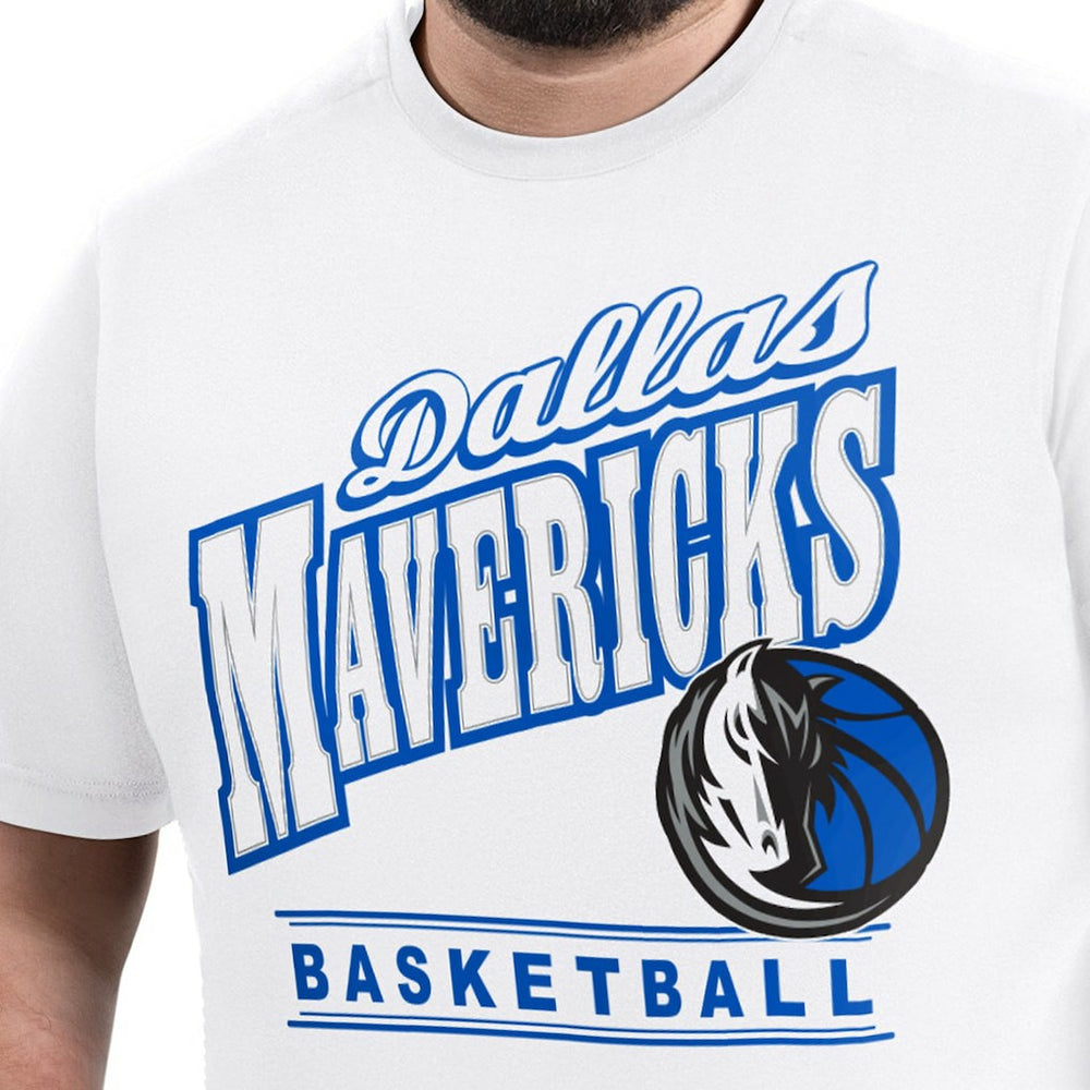 White Dallas Mavericks G-III Sports by Carl Banks Adaptive Headliner T-Shirt sale | NBA