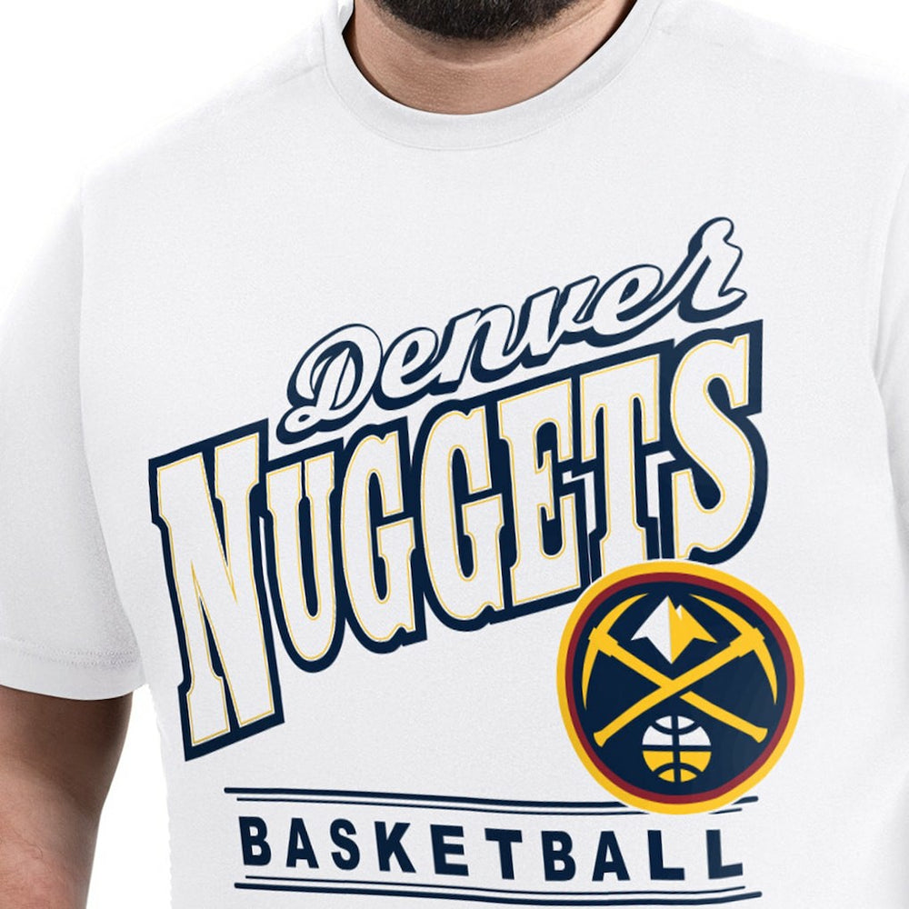 White Denver Nuggets G-III Sports by Carl Banks Adaptive Headliner T-Shirt sale | NBA