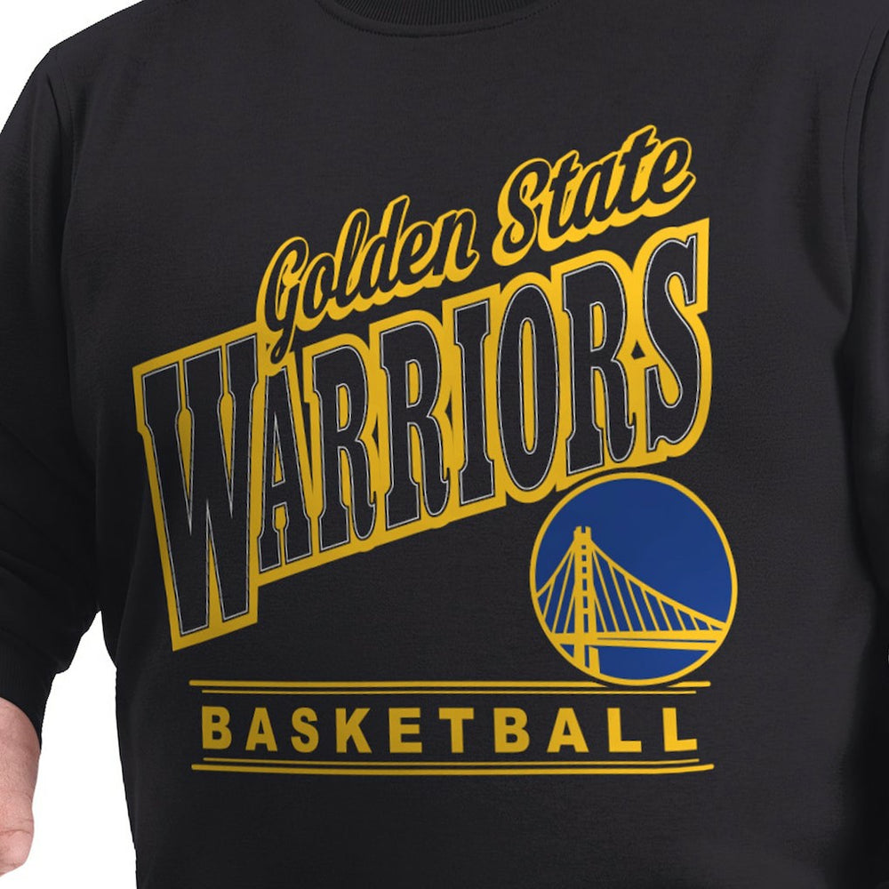 Black Golden State Warriors G-III Sports by Carl Banks Adaptive Headliner Fleece Crewneck Sweatshirt sale | NBA
