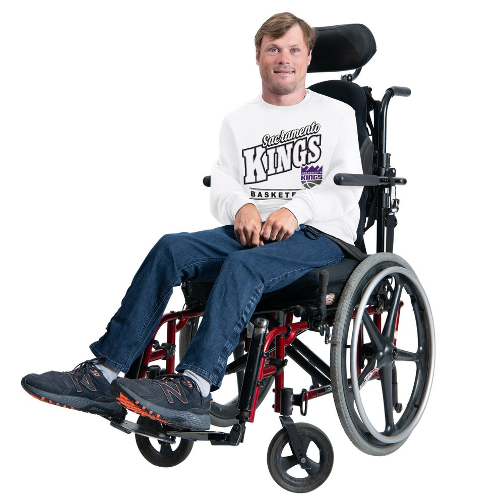 White Sacramento Kings G-III Sports by Carl Banks Adaptive Headliner Fleece Crewneck Sweatshirt | NBA