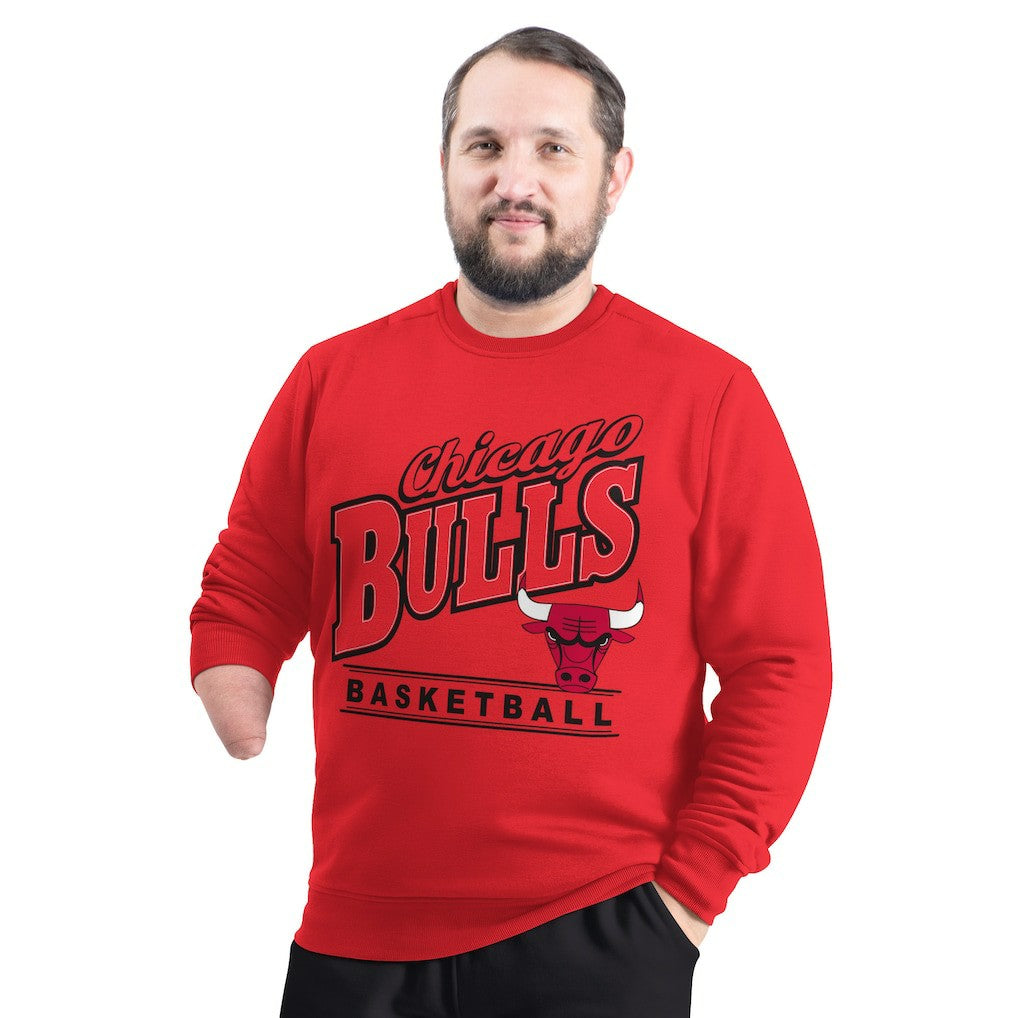 Red Chicago Bulls G-III Sports by Carl Banks Adaptive Headliner Fleece Crewneck Sweatshirt sale | NBA