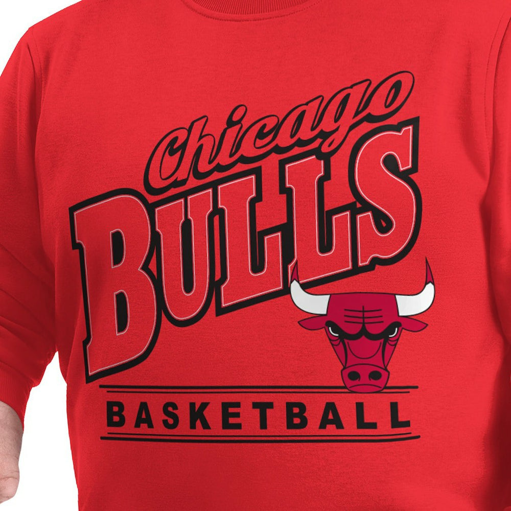 Red Chicago Bulls G-III Sports by Carl Banks Adaptive Headliner Fleece Crewneck Sweatshirt sale | NBA
