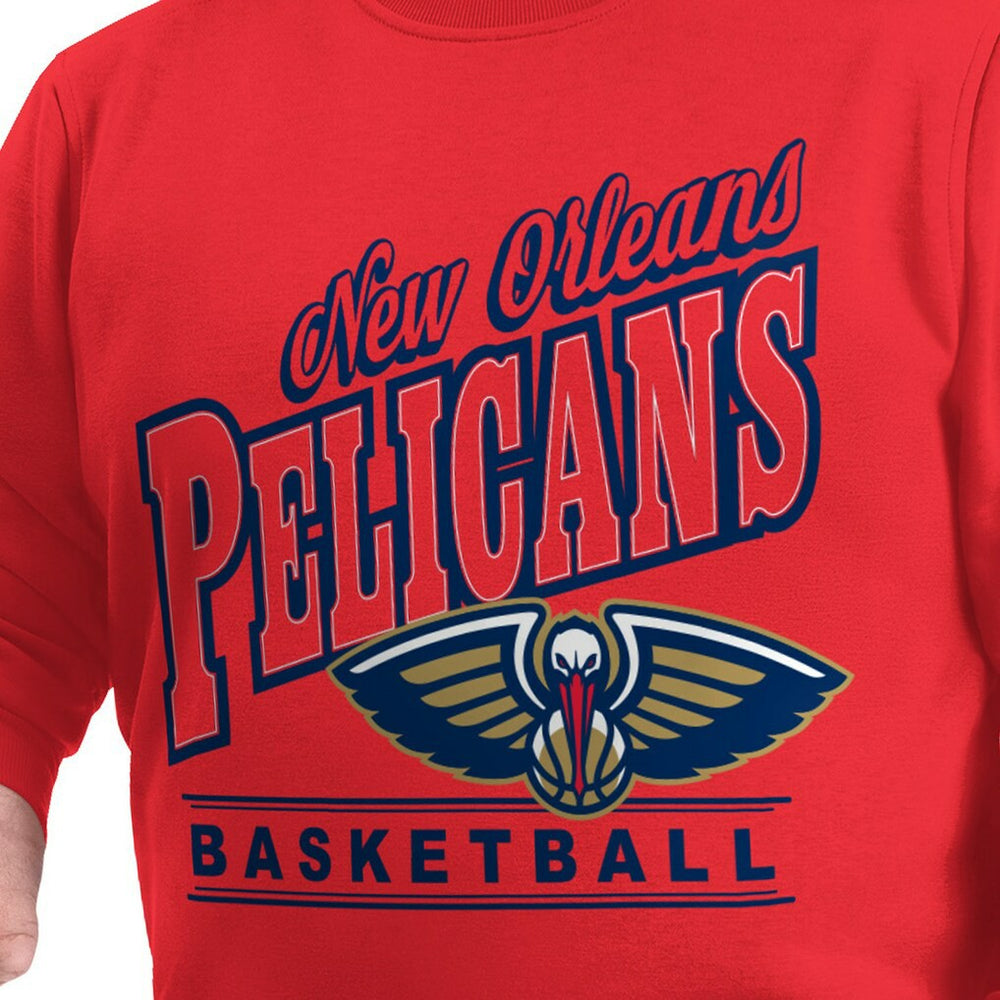 Red New Orleans Pelicans G-III Sports by Carl Banks Adaptive Headliner Fleece Crewneck Sweatshirt | NBA