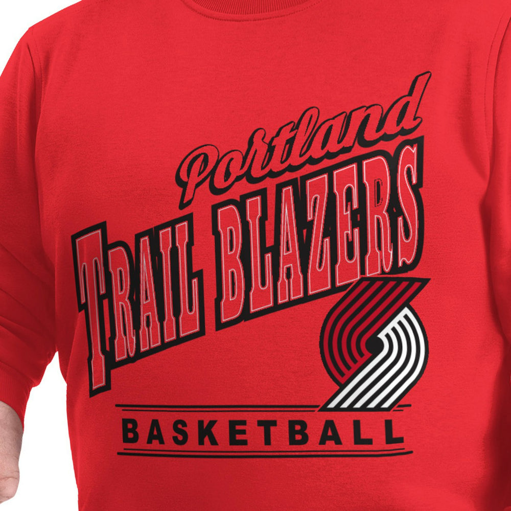 Red Portland Trail Blazers G-III Sports by Carl Banks Adaptive Headliner Fleece Crewneck Sweatshirt | NBA