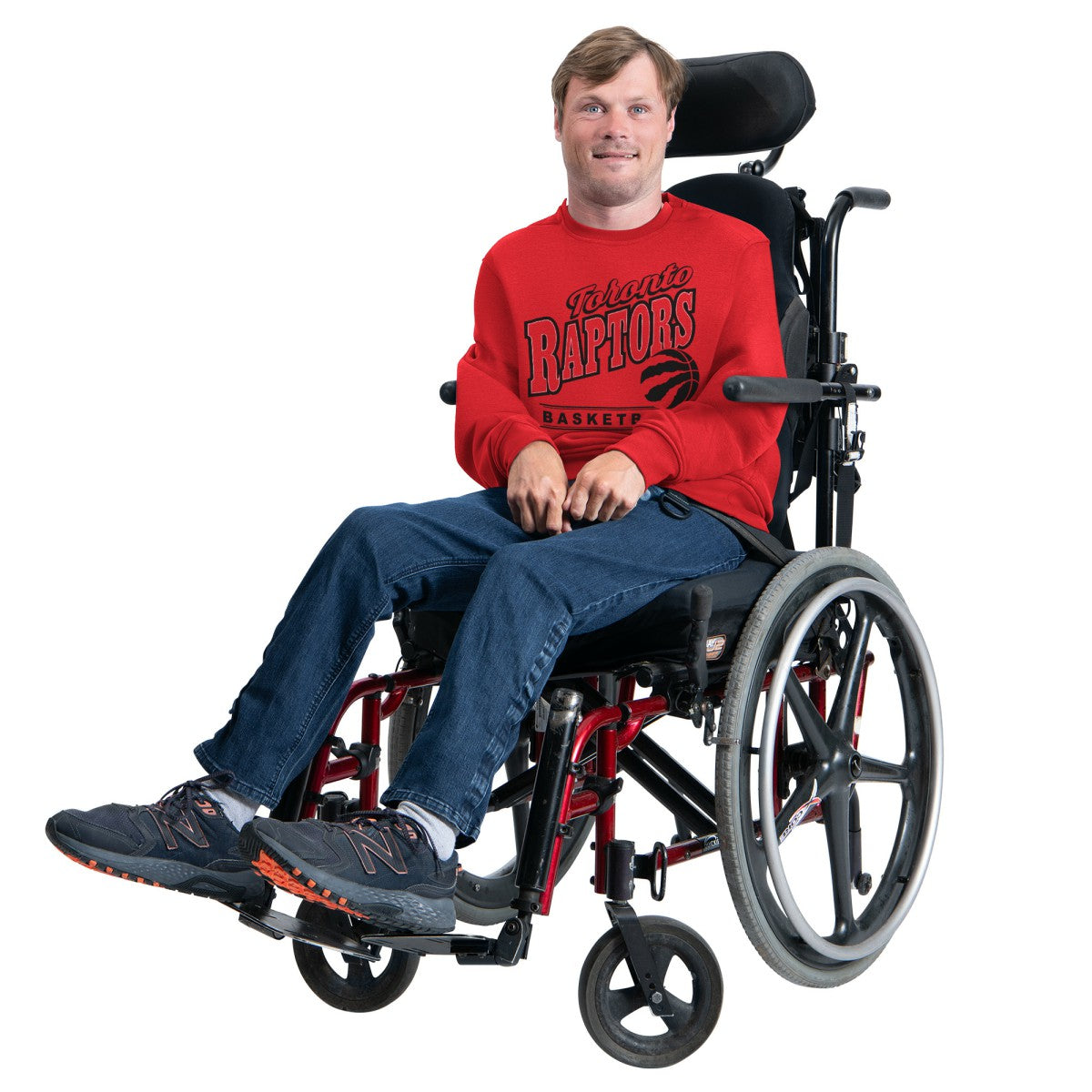 Red Toronto Raptors G-III Sports by Carl Banks Adaptive Headliner Fleece Crewneck Sweatshirt | NBA