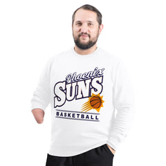 White Phoenix Suns G-III Sports by Carl Banks Adaptive Headliner Fleece Crewneck Sweatshirt | NBA