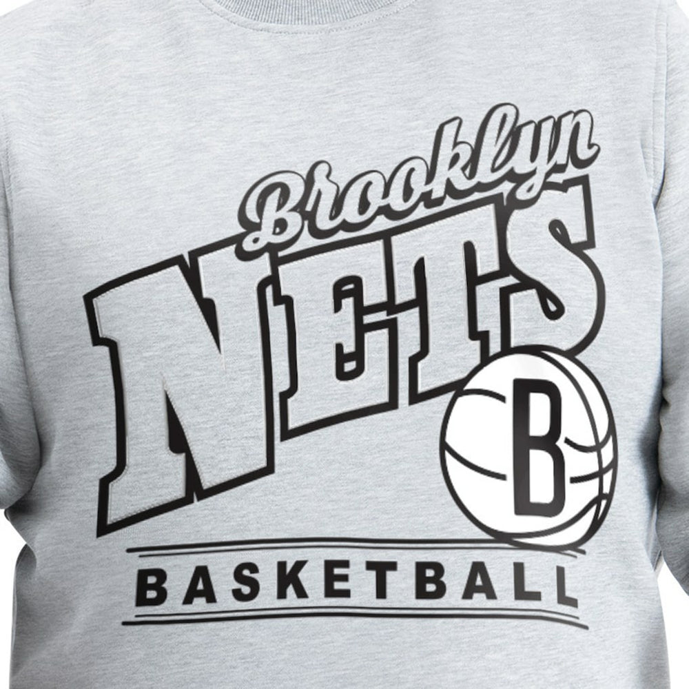 Gray Brooklyn Nets G-III Sports by Carl Banks Adaptive Headliner Fleece Crewneck Sweatshirt | NBA