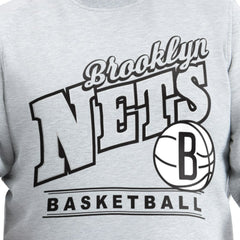 Gray Brooklyn Nets G-III Sports by Carl Banks Adaptive Headliner Fleece Crewneck Sweatshirt | NBA