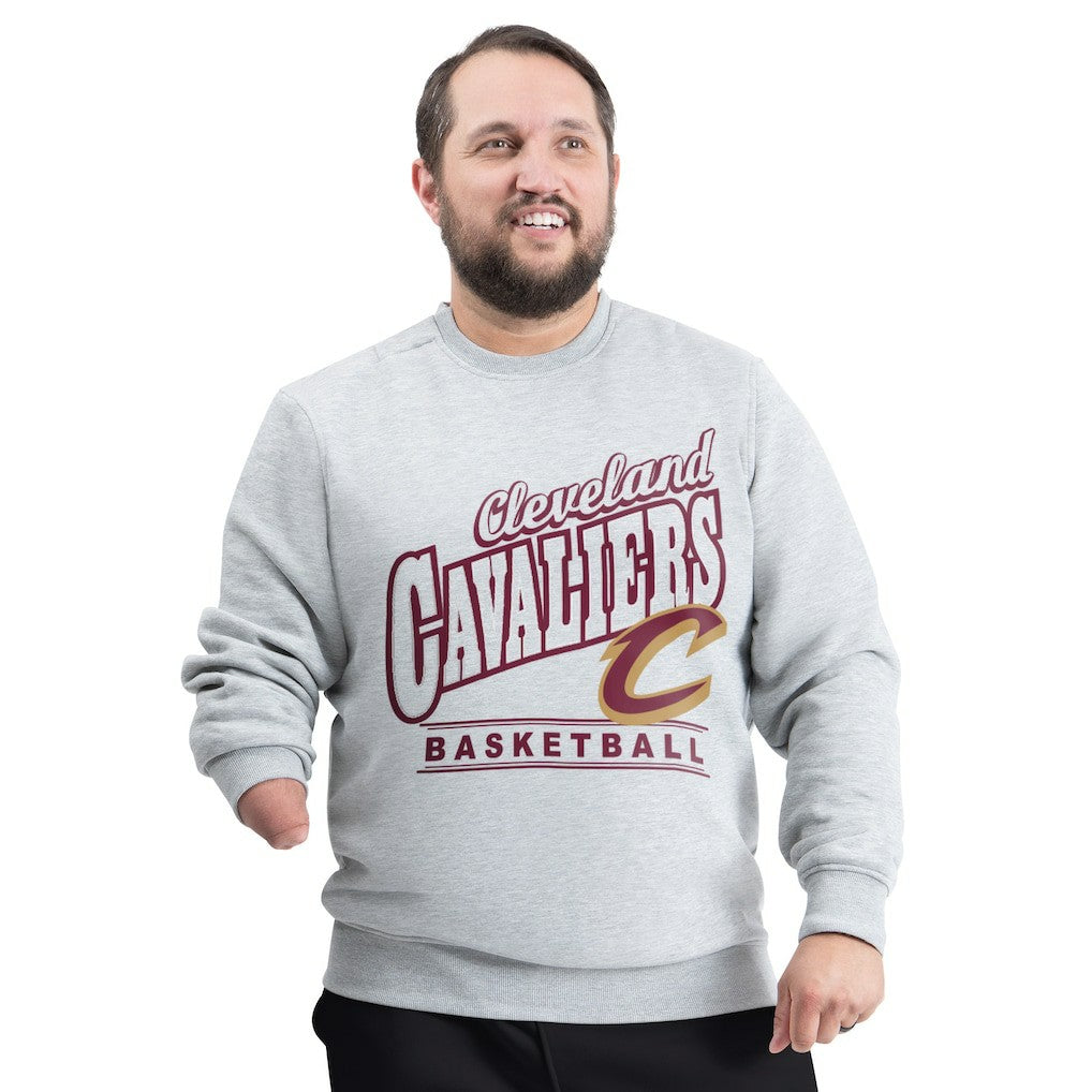 Gray Cleveland Cavaliers G-III Sports by Carl Banks Adaptive Headliner Fleece Crewneck Sweatshirt sale | NBA