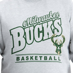 Gray Milwaukee Bucks G-III Sports by Carl Banks Adaptive Headliner Fleece Crewneck Sweatshirt | NBA