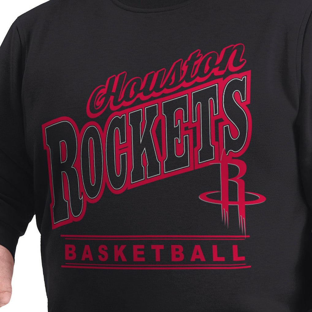 Black Houston Rockets G-III Sports by Carl Banks Adaptive Headliner Fleece Crewneck Sweatshirt sale | NBA