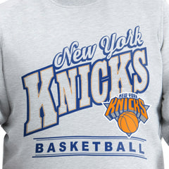 Gray New York Knicks G-III Sports by Carl Banks Adaptive Headliner Fleece Crewneck Sweatshirt | NBA