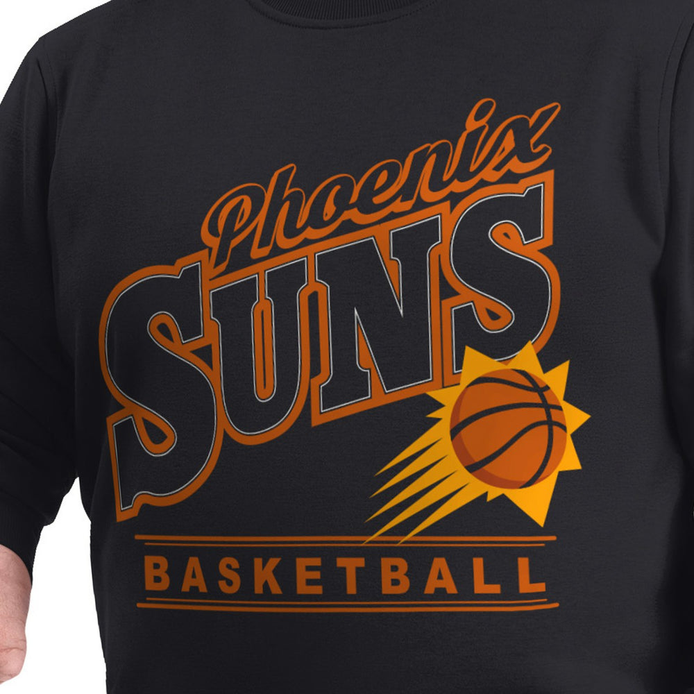 Black Phoenix Suns G-III Sports by Carl Banks Adaptive Headliner Fleece Crewneck Sweatshirt | NBA