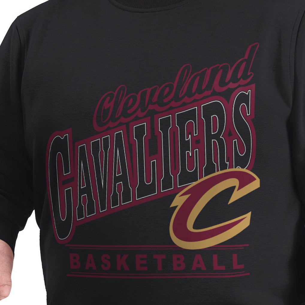 Black Cleveland Cavaliers G-III Sports by Carl Banks Adaptive Headliner Fleece Crewneck Sweatshirt sale | NBA