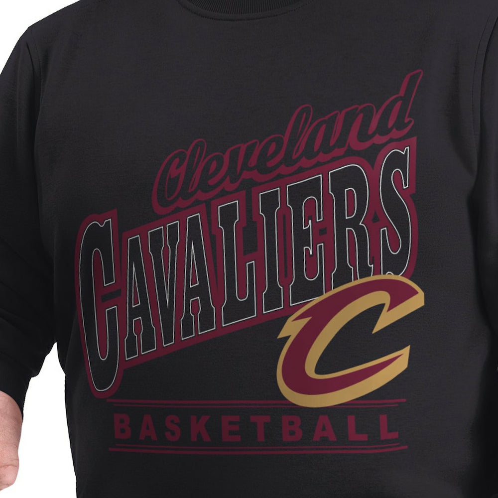 Black Cleveland Cavaliers G-III Sports by Carl Banks Adaptive Headliner Fleece Crewneck Sweatshirt sale | NBA