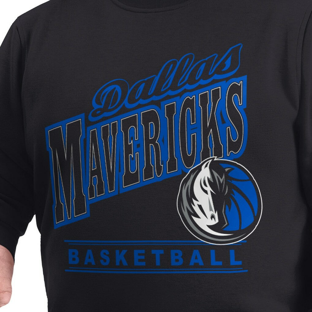 Black Dallas Mavericks G-III Sports by Carl Banks Adaptive Headliner Fleece Crewneck Sweatshirt sale | NBA